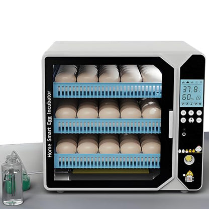 Chicken Incubators for Hatching Eggs,Automatic Humidity Incubator with Auto Egg Turner,Automatic Water Refill,Adjustable Spacing Egg Tray,3-in-1 Function:Incubation,Hatching,Brooding 3Layers - size: 3Layers