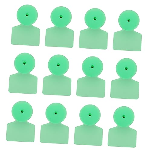 BESPORTBLE 100pcs Pig Ear Tag Animal Ear Signs Green Blank Cattle Sheep Goat Tags