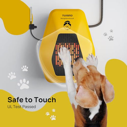 TURBRO Neighborhood WiFi Dog House Heater 800W, Wall Mount, 10ft Anti Bite Cord, Waterproof Control, Overheat Protection, Electric Warmer for Hound Kennel Cat Cage Chicken Coop, UL Test Passed - size: 800W with WiFi