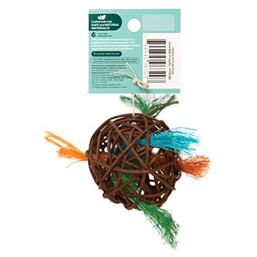 Oxbow Enriched Life Loco Ball, Rabbit Toys, Guinea Pig Toys, Enrichment for Bunny, Hamster, Rabbit, Chinchilla, Rat, Chinchilla Cage Accessories, Guinea Pig Accessories for Cage (Pack of 2) - size: 1 Count (Pack of 2)