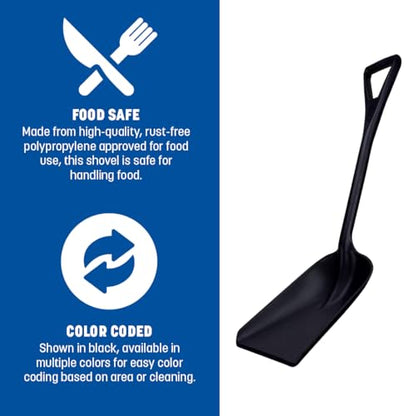 SPARTA 41076EC75 Plastic Sanitary Shovel, Food Safe Plastic Shovel For Commerical Kitchens, 11 Inches, Lime - color: Lime, size: 10" x 13.75" Scoop