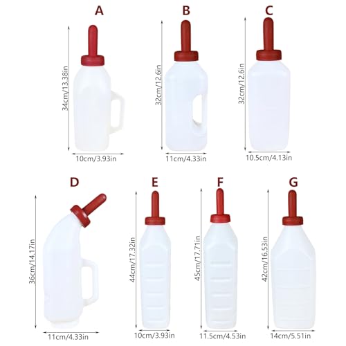 Calf Milk Feeding Bottle 4 L with Extended Nipple, Leakproof Feeder for Newborn Calves, Sheep & Goats, Livestock Nursing Bottle - color: Vertical 2.5L integr