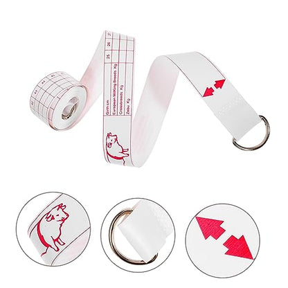 Farm Animal Weight Measuring Tape Portable Cattle and Pig Measuring Tape for Livestock Weight and Chest Circumference Easy to Use and Store for Animal Husbandry