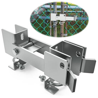 Chain Link Fence Double Gate Latch for 1-3/8" Gate Frame Chain Link Fence Gate Latch Residential Strong Arm Double Gate Latch for Metal Gate - size: For 1-3/8" Gate Frames