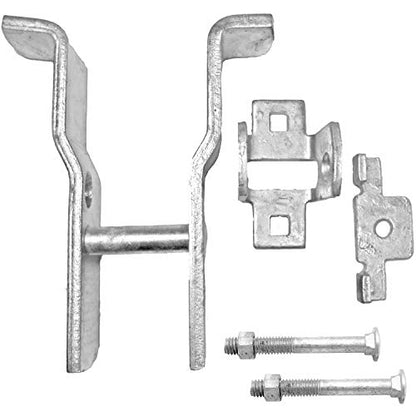 Jake Sales 3 Inch Chain Link Fence Single Gate Fulcrum Latch. Fits 1-5/8inches or 1-7/8inches Gate Frame. Latches to 3inches Post. Galvanized for Corrosion Protection. - size: 3 Inch