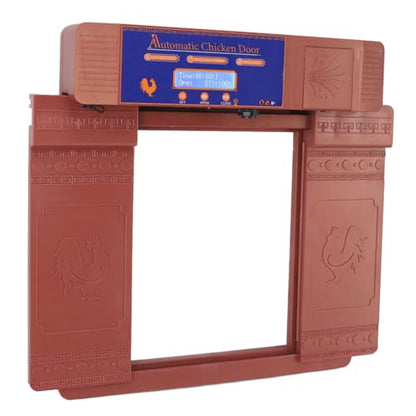 Automatic Chicken Coop Door, Lightweight Durable Solar Powered with Timer and Infrared Anti Pinch Sensor, for Poultry Coop Chicken Duck Goose (Bronze) - color: Bronze