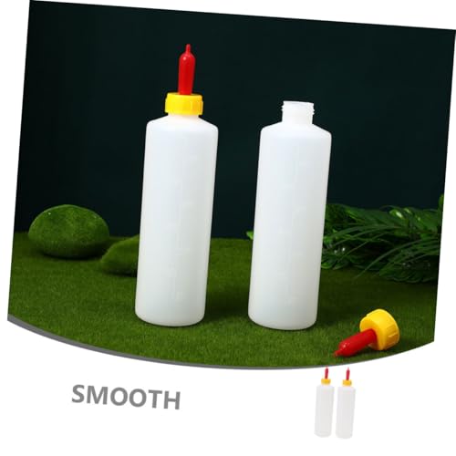 2sets Multi-Function Goat Milk Bottle Replacable Parts Livestock Feeding Bottle for Cattle Sheep Easy to Clean and Maintain