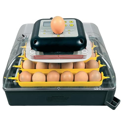 Hatching Time Pro24 Automatic Egg Incubator for Hatching Eggs – Digital Chicken Egg Incubator, Humidity Display, Auto Turner & LED Candler | Hatches 24 Chicken Eggs, Fits Quail, Duck, Turkey, Goose