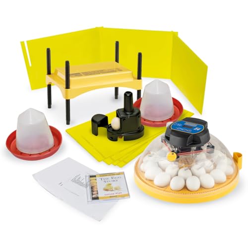 Brinsea Maxi 24 Advance Egg Incubator Classroom Kit Brooder Pack for Students with Lesson Plan, Egg Scope, EcoGlow Brooder, Plastic Chick Enclosure, Feeder and Drinker for Hatching Chicks, Ducklings - size: Classroom Kit, 24 Eggs