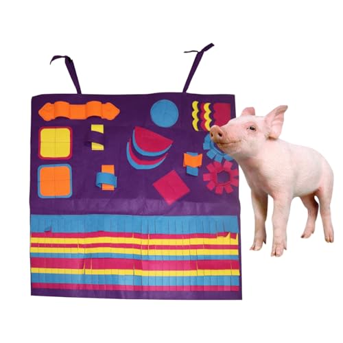 Snuffle Mat for Pigs, Pet Food Mat, Foraging Mat Toy for Small Animals, Pig Toys for Pet Pig, Pig Supplies