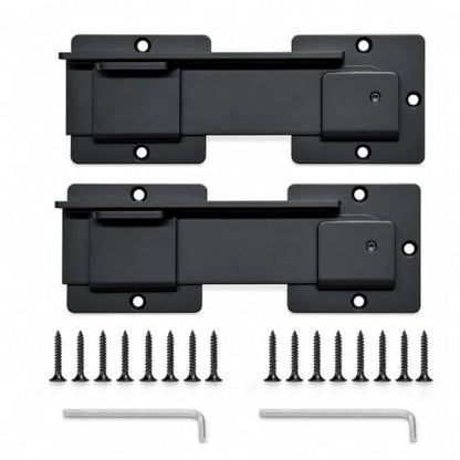 2 Pack Heavy Duty Flip Latch Gate Lock with Padlock Hole, 7.5" Adjustable Aluminum Barn Door Latches Hardware for Wooden Fence, Outdoor Shed & Pool