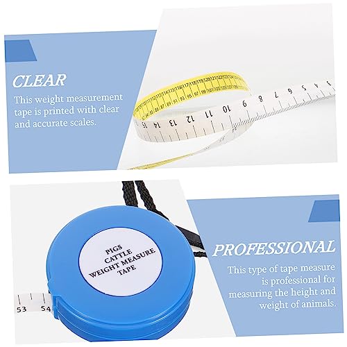 NUOBESTY Animal Weight Measuring Tape Portable Flexible Livestock Weight and Chest Circumference Tape Measure for Pig Cattle Goats Farm Supply Accurate Small