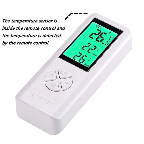 WTC100 Wireless Temperature Controller Digital Plug-in Thermostat Outlet Remote Control Heating Cooling Mode for Window A/C Fan Heater Greenhouse Homebrewing Reptile (Built-in Temp Sensor)