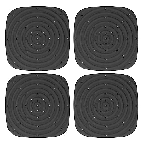 PVC Washable Chicken Mat Convenient Egg Collector Poultry Box Pads 4pcs for Chicken Coop Breeding (Black) - color: Black