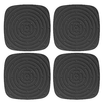 Chicken Nesting Box Pads, Washable Reusable PVC Breathable Egg Collector Design Hen Liners, Chicken Nesting Pads with Groove for Coops, Hen House (Black) - color: Black
