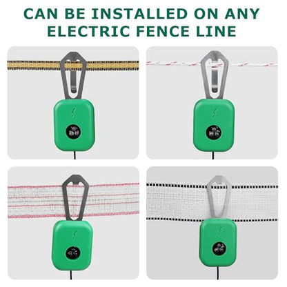 Electric Fence Tester with LED Indicator Lights - 300V to 10kV Range | Detects Energizer Pulses | Clips to Wire or Tape Fences - style: 1 Pack