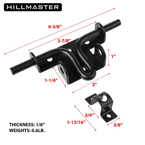 Slide Bolt Gate Latch for Wooden Fence Outdoor Gate Latch Lock with Padlock Hole, Heavy Duty Sliding Fence Door Lock, Black Barrel Bolt Latches for Wood Vinyl Fence,Gate Hardware for Barn Shed,4 Pack - size: 4 Pack
