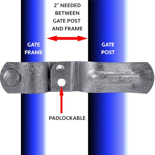 Heavy Duty Fork Latch (Bolt in) 1-3/8" x 1-7/8" Galvanized Pressed Steel - size: 1-3/8" x 1-7/8"