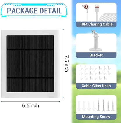 Solar Panel Outdoor for Ring (white-5pack) - color: white-5pack