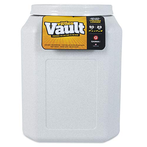 Gamma2 Vittles Vault Pet Food Storage Container Bundle - 50lbs [14" L x 20" H] and 25lbs [12" L x 13.75" H] Airtight Containers for Dog and Cat Food