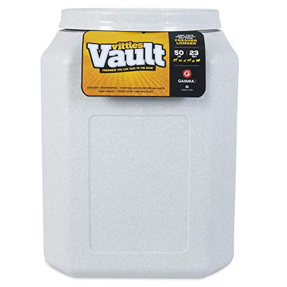 Gamma2 Vittles Vault Pet Food Storage Container Bundle - 50lbs [14" L x 20" H] and 25lbs [12" L x 13.75" H] Airtight Containers for Dog and Cat Food