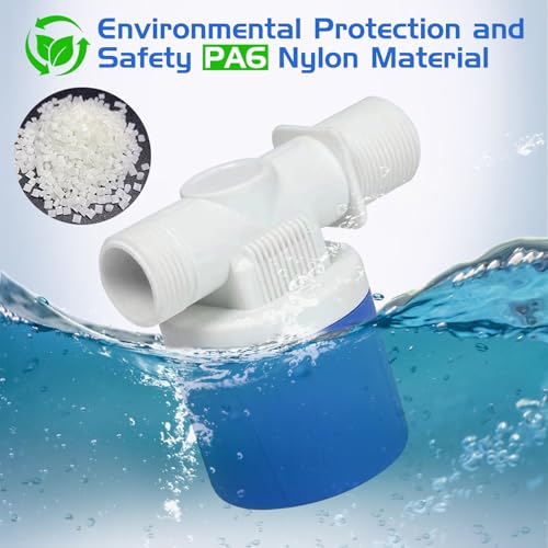1/2" Side Inlet Water Float Valve, 2 Pack Automatic Water Level Control Valve For Water Tank Water Trough Pool Livestock Troughs Distille Solar Energy Auto Pot Aquarium - size: 1/2" Side Inlet (2 Pack)