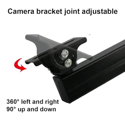 Long Arm Security Camera Bracket | 180° Rotatable Corner Mount | Universal Camera Holder | Metal Wall Mounting Bracket for CCTV Surveillance Cameras | Black Spray Paint Finish (7.87" Duckbill)