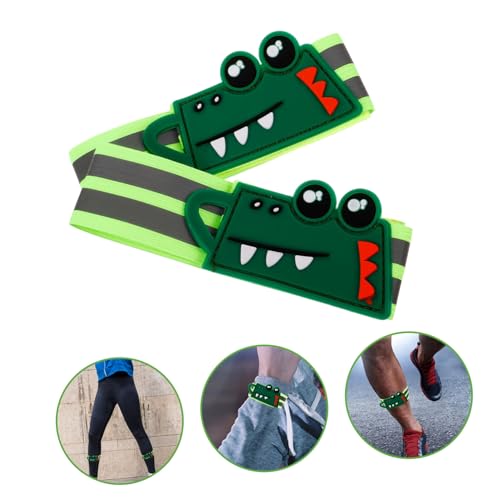 YARNOW Reflective Wrist Strap Trouser Leg Belt Elastic Band Reflective Belt Elastic Boot Bands Camping Pant Leg - color: Green