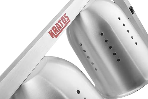 Kratos Commercial Countertop Food Heat Lamp|Freestanding Three Bulb Warmer | Silver Countertop Heat Lamp for Food |120V, 750W | Adjustable Height Design | ETL Certified (31M-005) - size: 3 Bulb-Silver