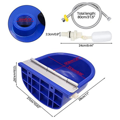 Automatic Waterer Cattle Water Bowls with Float Valve, Water Trough Cattle Drinking Waterer for Cattle Sheep Horse Pig Dog Farm Supplies,Purple - color: Purple