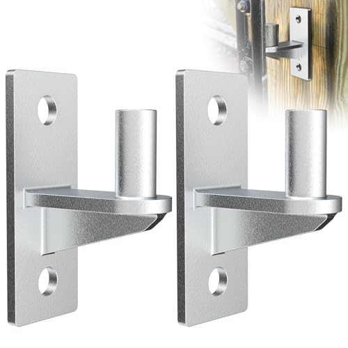 2 Pack Wall Mount Heavy Duty Gate Hinges Cast Gate Hinges Steel Wall Mount Gate Hinge Durable Wall Plate Hinges Fence Post Link Gate Hinge Chain Link Fence Hinge with 5/8'' Hinge Pin