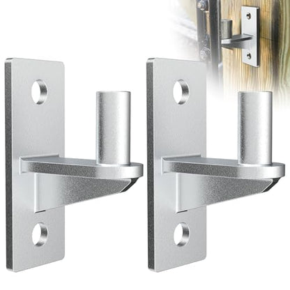 2 Pack Wall Mount Heavy Duty Gate Hinges Cast Gate Hinges Steel Wall Mount Gate Hinge Durable Wall Plate Hinges Fence Post Link Gate Hinge Chain Link Fence Hinge with 5/8'' Hinge Pin