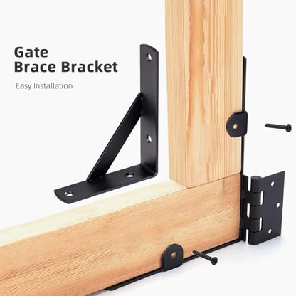 1 Sets Gate Kit Gate Corner Brace Bracket Heavy Duty Anti Sag Gate Frame Kit