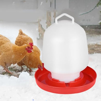 Chicken Feeders and Waterers, 15L Durable Large Capacity Bpa Free Duck Waterer,Plastic Hanging No Spill Chicken Feeders and Waterers for Ducklings Quail Ducks Chickens Baby Chicks