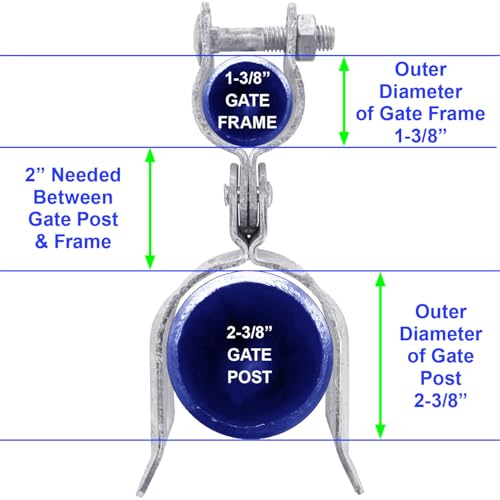 Heavy Duty Fork Latch (Bolt in) 1-3/8" x 2-3/8" Galvanized Pressed Steel - size: 1-3/8" x 2-3/8"