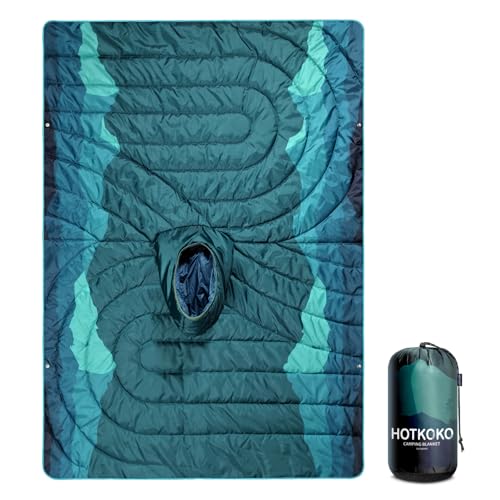 Camping Blanket,Hoodie Blankets Poncho Outdoor Waterproof Windproof Warm Durable & Portable for Stadium, Concerts, Car,Travel, Beach, Picnic, Grass,75 * 54 inch - color: Spring
