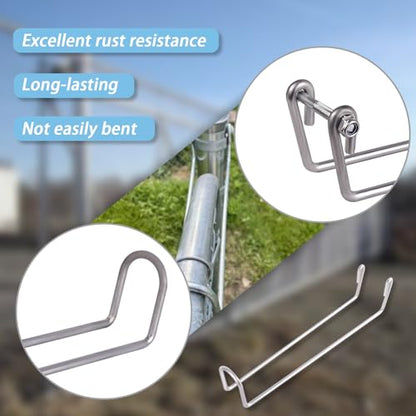 Over Throw Wire Arm Top Gate Latch Chain Link - Double Driveway Drive Chainlink,Wire Arm Throw Over Latch Link Fit for Residential gate Frames Constructed of Either 1-1/8" OD or 1-3/8" OD Tube