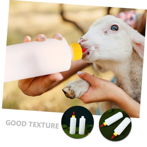 Abaodam Goat Milk Feeder Small Animal Milk Bottle Double Nipple Lamb Farm Supplies Easy to Clean