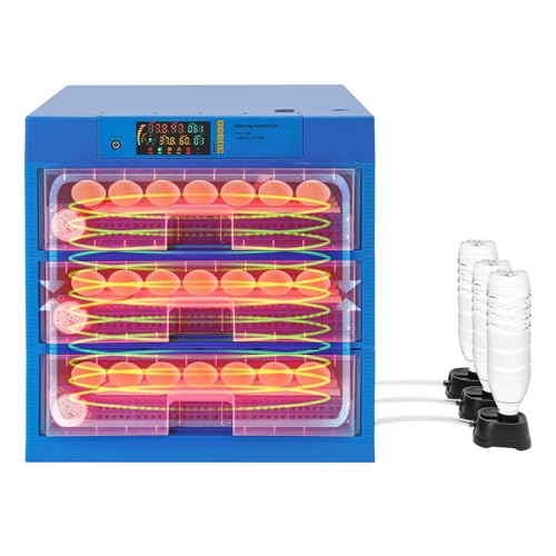 192 Eggs Incubator, Digital Poultry Hatcher Machine with LED Display, General Purpose Incubator Automatic Egg Turning and Temperature Control for Hatching Chicken Duck Quail Eggs