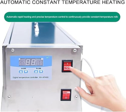 Automatic Piglet Feeder Machine with Sound Simulation, Double-Sided Sile Nipples, 10 Nipples for Efficient Milk Feeding and Lactation Support for Healthy Growing Piglets - size: 14Nipples
