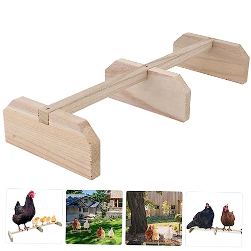 Balacoo Wooden Chicken Perch Roosting Bar Natural Bird Stand for Hens and Medium to Large Birds Safe Parrot Pet Coop Accessory for Secure Off Ground Resting