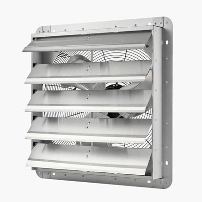 VEVOR 20'' Exhaust Fan, Wall Mounted Attic Fan with Variable Speed, 3000 CFM, Automatic Shutter, Ventilation and Cooling, Silver, Fan Only - size: 20 Inch