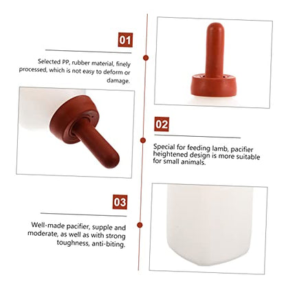 Thickened Vertical Hand-Operated Nursing Bottle for Calves Goats and Pigs Feeding Container Bite Design for Small Farm Animals