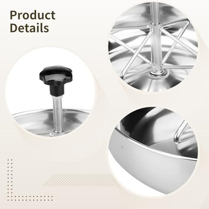 9.84 Inch Piglet Feeder, Stainless Steel Trough, with Adjustable Spiral Mechanism