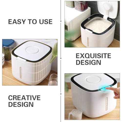 Zerodeko Large-capacity Sealed Grain Storage Bucket for Rice and Flour with Strong Sealing Effect, Sturdy Abs and Pp Material, Multi-functional Kitchen Storage Container for Home Use