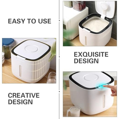 Zerodeko Large-capacity Sealed Grain Storage Bucket for Rice and Flour with Strong Sealing Effect, Sturdy Abs and Pp Material, Multi-functional Kitchen Storage Container for Home Use