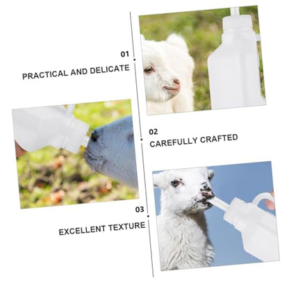 MERRYHAPY 850ml Silicone Lamb Feeding Bottle Replacement Nipples for Nursing Sheep Goats and Other Livestock Sturdy and Easy to Clean Feeding Supplies