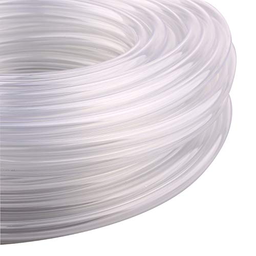 DERNORD PVC Tubing 3/8"ID X 1/2"OD Flexible Clear Vinyl Hose 100 Feet for Food Grade - size: 100 Feet, style: 3/8"ID X 1/2"OD