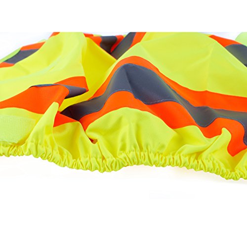 RK-GAITERS Hi-Viz Contrasting Trim Leg Gaiters, Polyester oxford w/PU coating (Lime, 1-Pair)