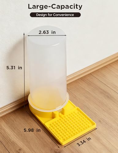 Large Capacity Quail Water Feeder,Button Quail Supplies for Quails Cage, Multi-Use as Quail Feeder, Quail Waterer, Chick Waterer,Baby Chick Waterer, Ideal Quail Feeders for Baby Bird